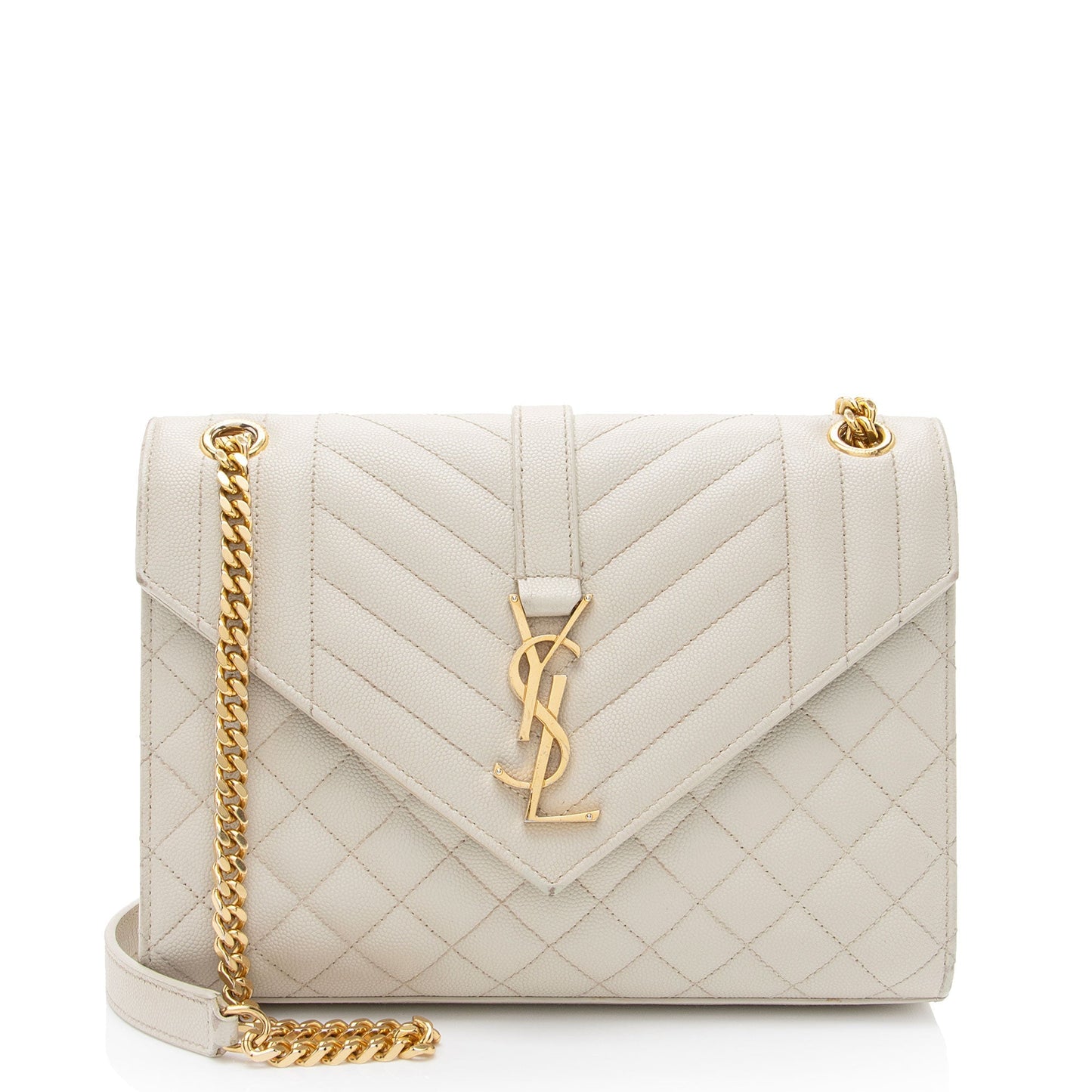 Saint Laurent Mixed Matelasse Grain de Poudre Monogram Medium Shoulder Bag zIEuMS