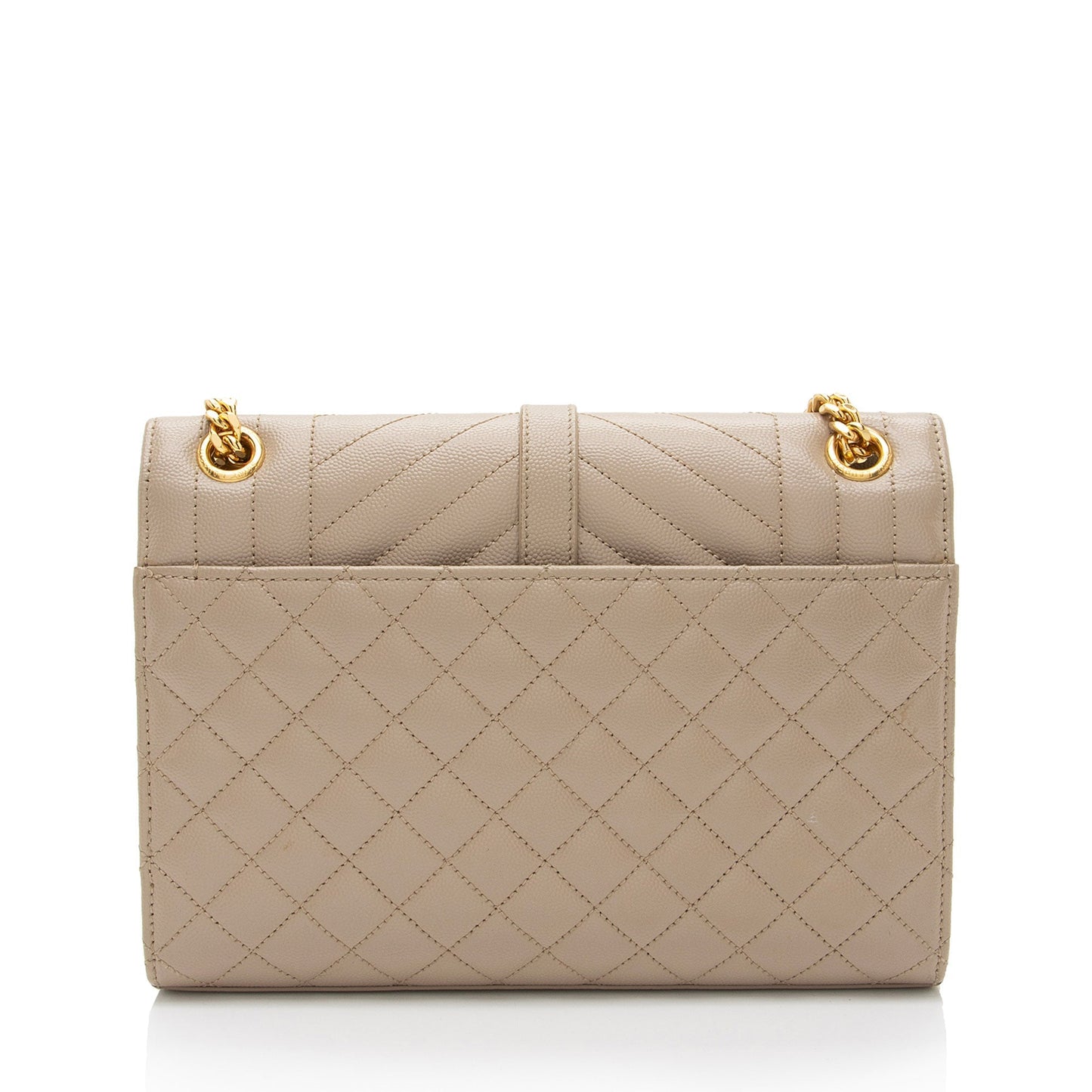 Saint Laurent Mixed Matelasse Grain de Poudre Monogram Medium Shoulder Bag G2A0mE