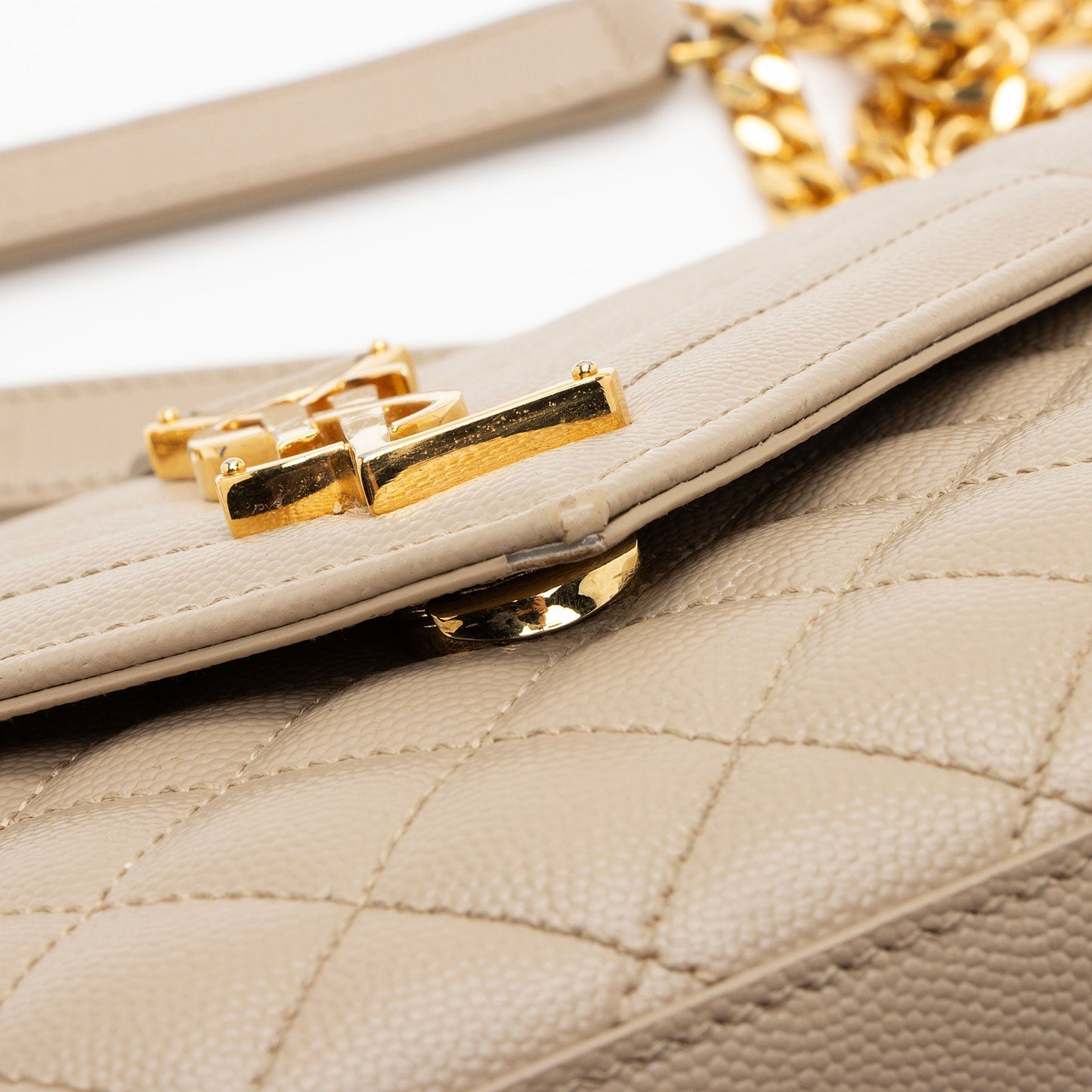 Saint Laurent Mixed Matelasse Grain de Poudre Monogram Medium Shoulder Bag G2A0mE