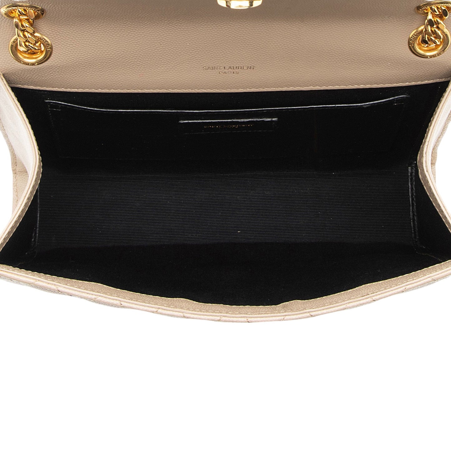 Saint Laurent Mixed Matelasse Grain de Poudre Monogram Medium Shoulder Bag G2A0mE