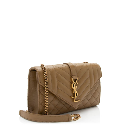 Saint Laurent Mixed Matelasse Grain de Poudre Monogram Small Shoulder Bag mgzvyO
