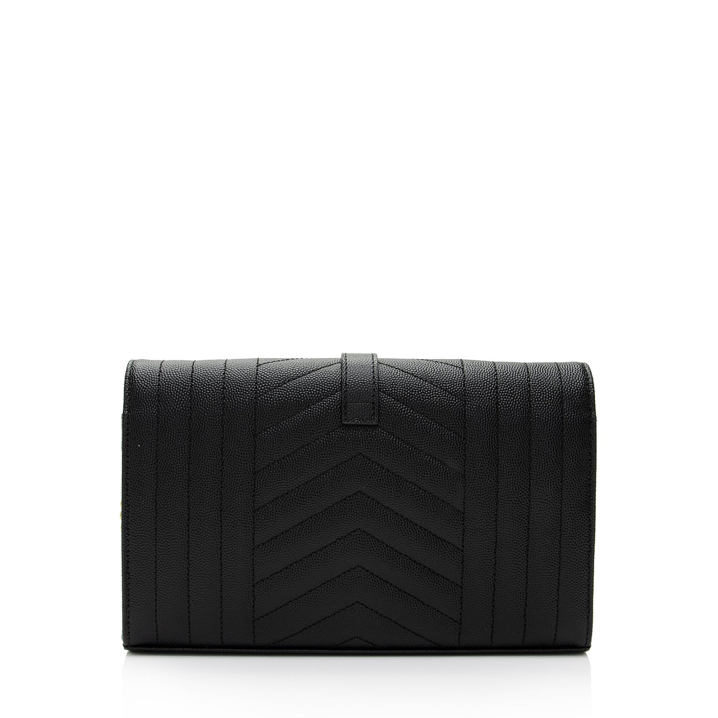Saint Laurent Mixed Matelasse Leather Classic Monogram Chain Wallet kzGt7L