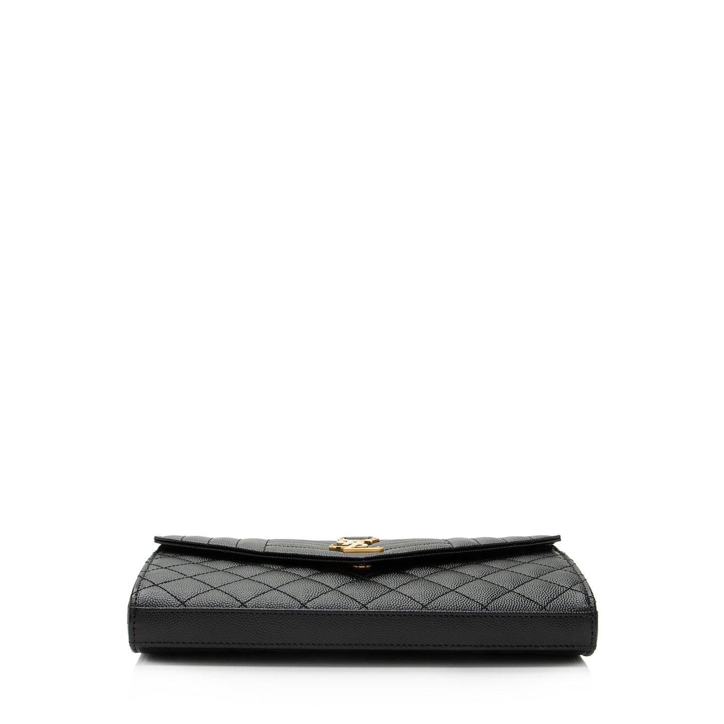 Saint Laurent Mixed Matelasse Leather Classic Monogram Chain Wallet kzGt7L