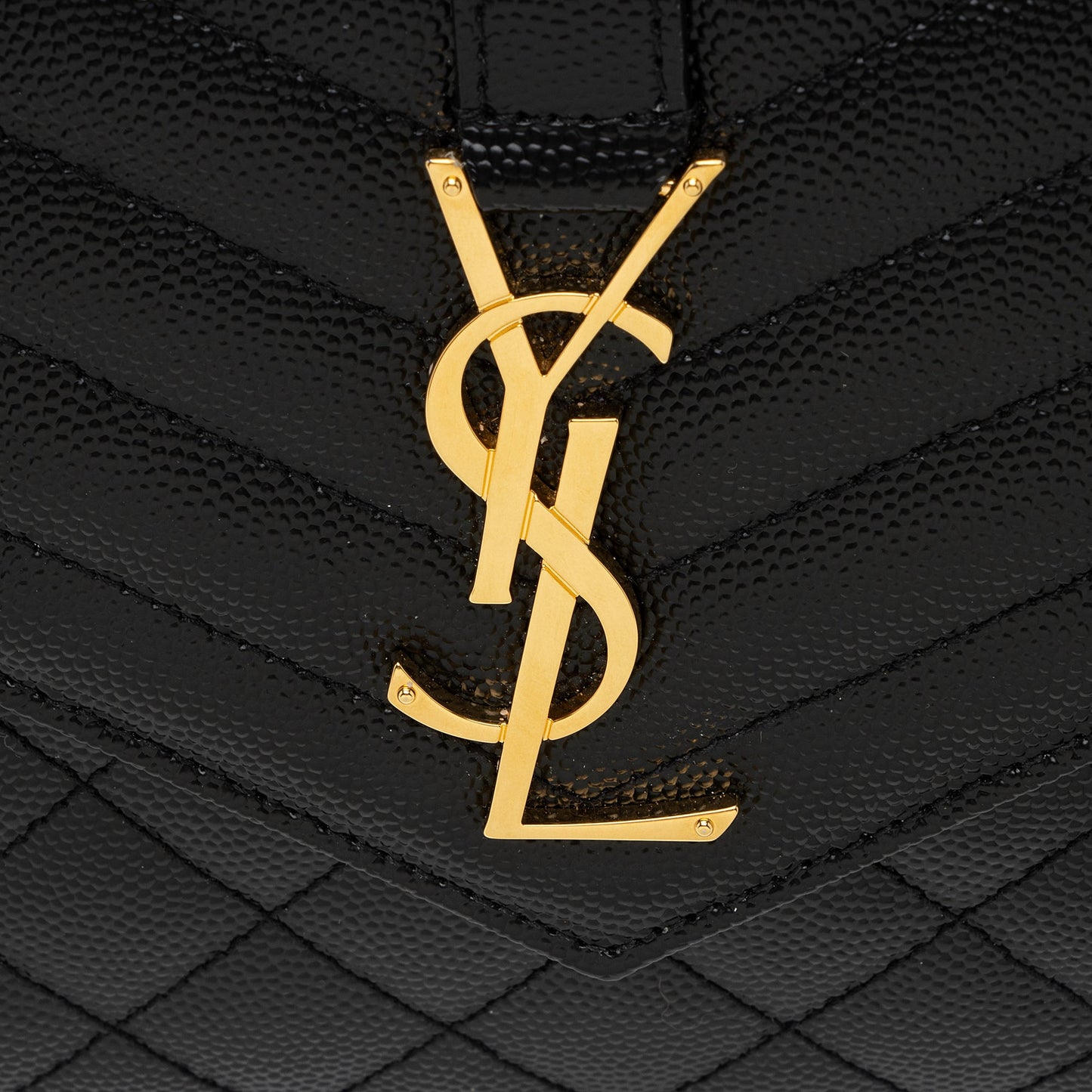 Saint Laurent Mixed Matelasse Leather Classic Monogram Chain Wallet kzGt7L