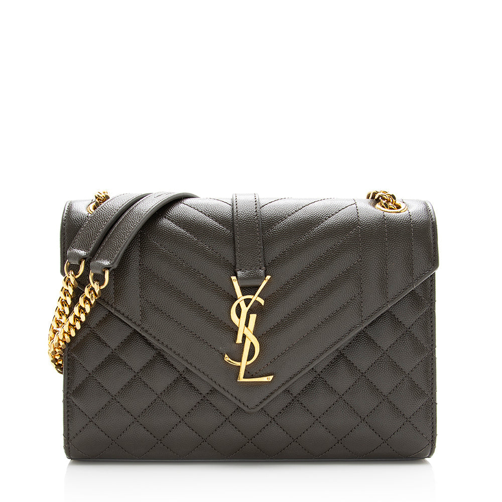 Saint Laurent Mixed Matelasse Leather Classic Monogram Medium Shoulder Bag 20656