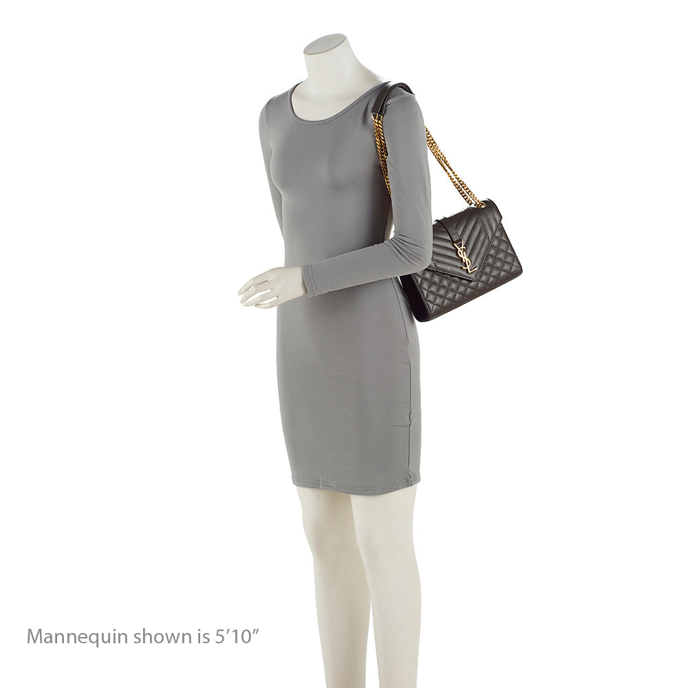 Saint Laurent Mixed Matelasse Leather Classic Monogram Medium Shoulder Bag 20656