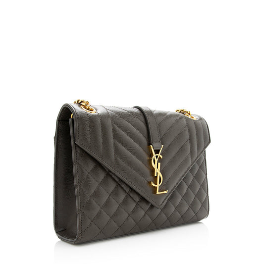 Saint Laurent Mixed Matelasse Leather Classic Monogram Medium Shoulder Bag 20656