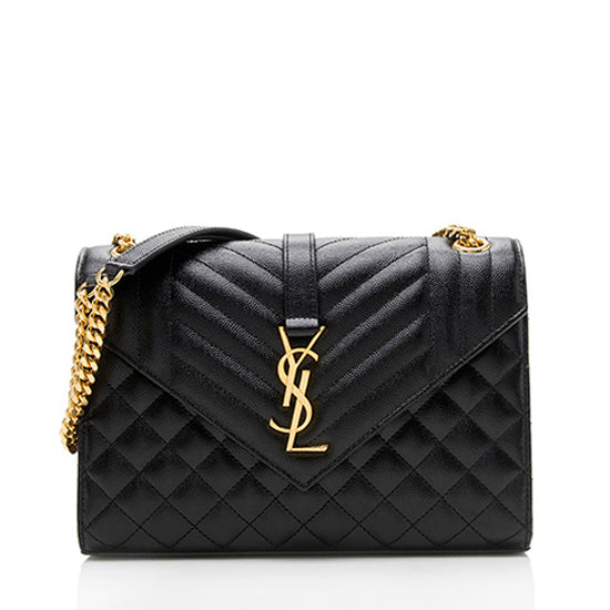 Saint Laurent Mixed Matelasse Leather Classic Monogram Medium Shoulder Bag p2FnYk