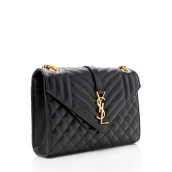 Saint Laurent Mixed Matelasse Leather Classic Monogram Medium Shoulder Bag p2FnYk