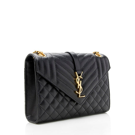 Saint Laurent Mixed Matelasse Leather Classic Monogram Medium Shoulder Bag p2FnYk