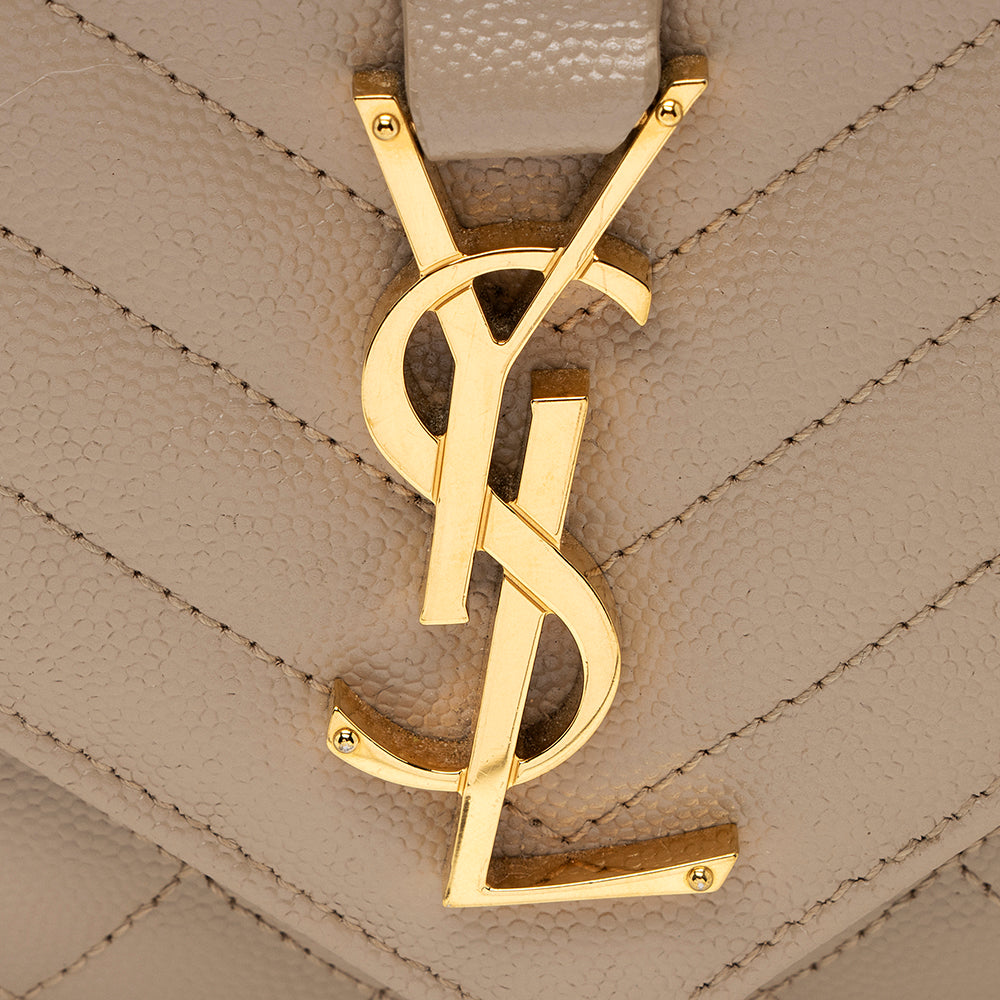 Saint Laurent Mixed Matelasse Leather Classic Monogram Small Shoulder Bag 21396