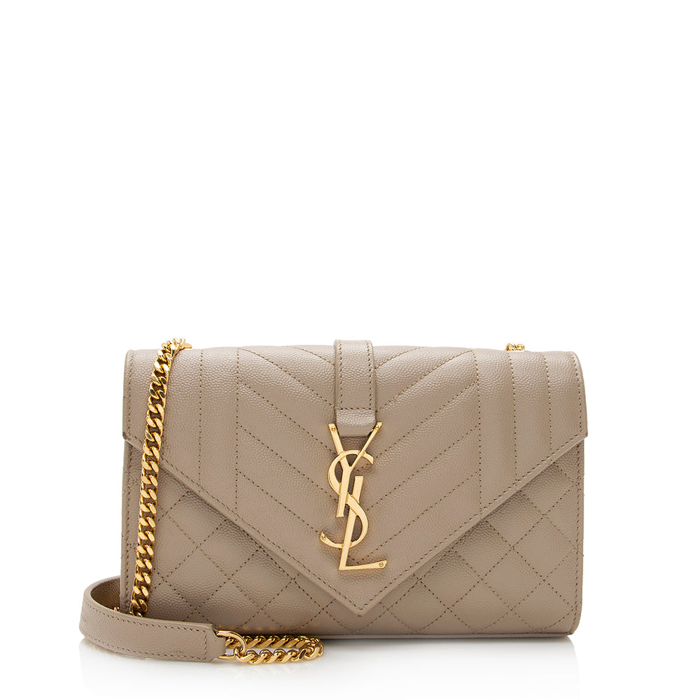 Saint Laurent Mixed Matelasse Leather Classic Monogram Small Shoulder Bag 21396