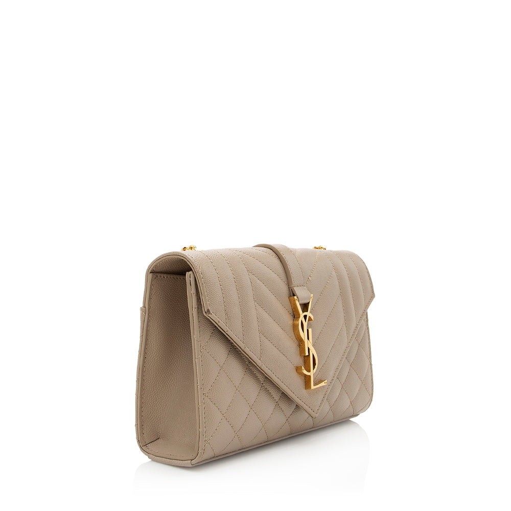 Saint Laurent Mixed Matelasse Leather Classic Monogram Small Shoulder Bag 21396