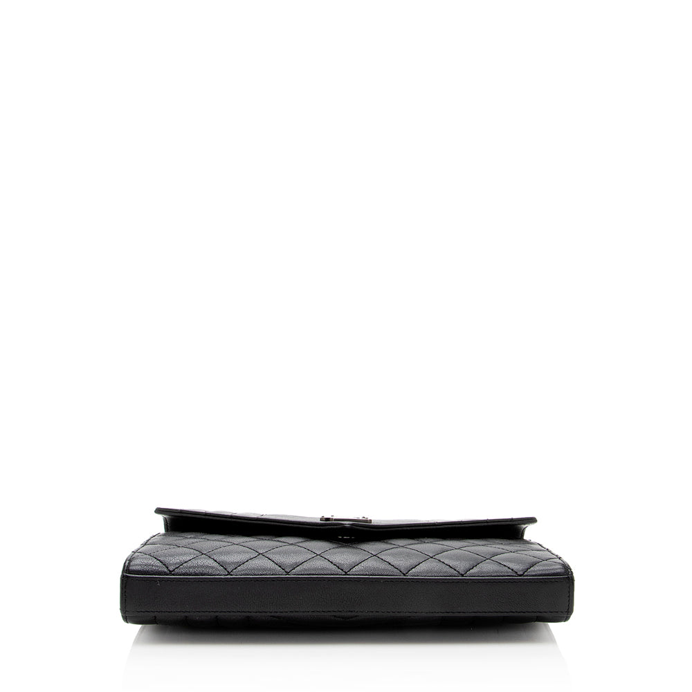 Saint Laurent Mixed Matelasse Leather Triquilt Monogram Wallet on Chain Bag 17618
