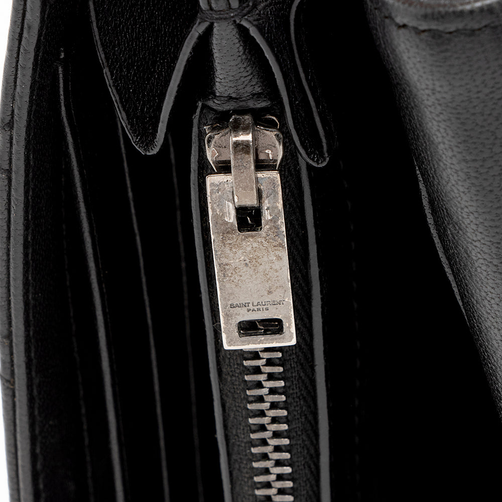Saint Laurent Mixed Matelasse Leather Triquilt Monogram Wallet on Chain Bag 17618
