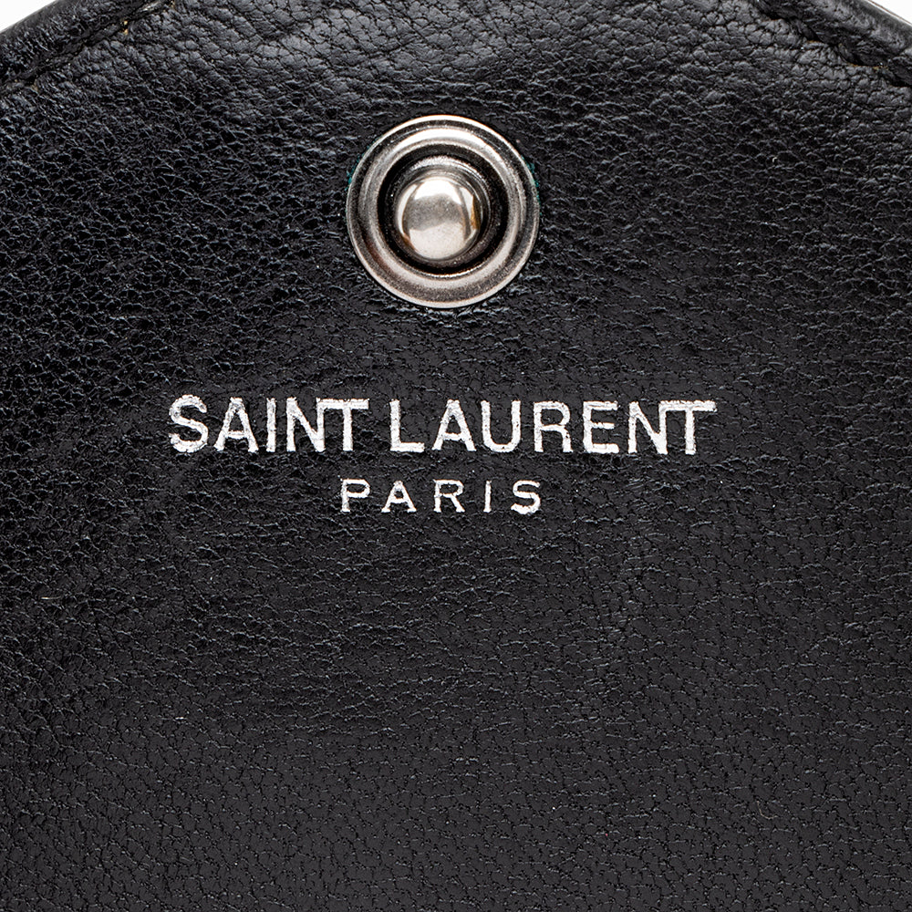 Saint Laurent Mixed Matelasse Leather Triquilt Monogram Wallet on Chain Bag 17618