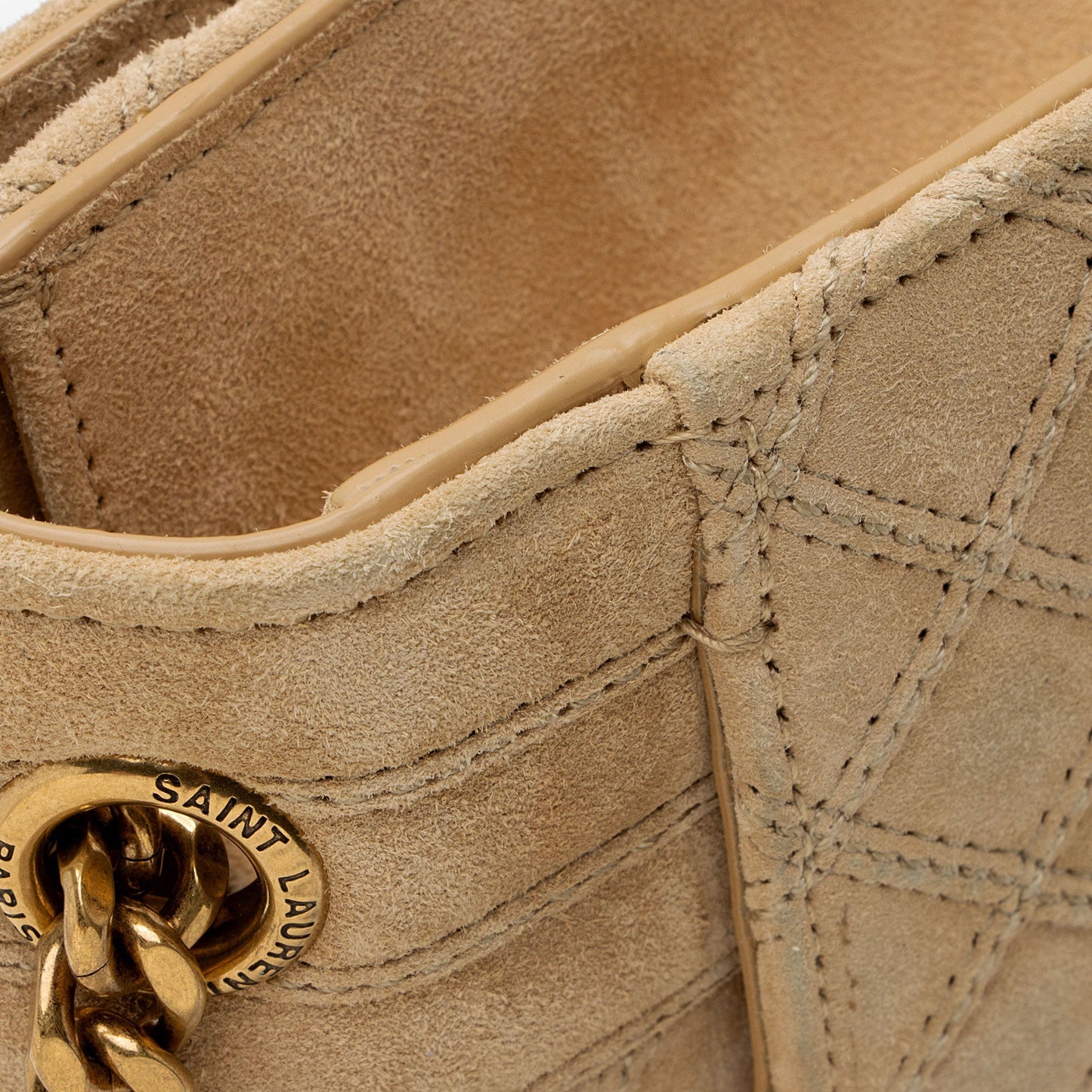 Saint Laurent Mixed Matelasse Suede Monogram Medium Shoulder Bag cKetUS