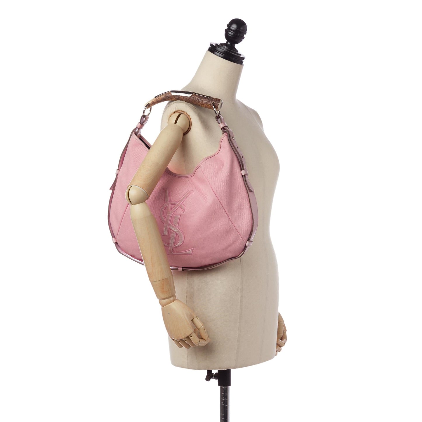 Saint Laurent Mombasa Canvas Shoulder Bag (SHG-33719