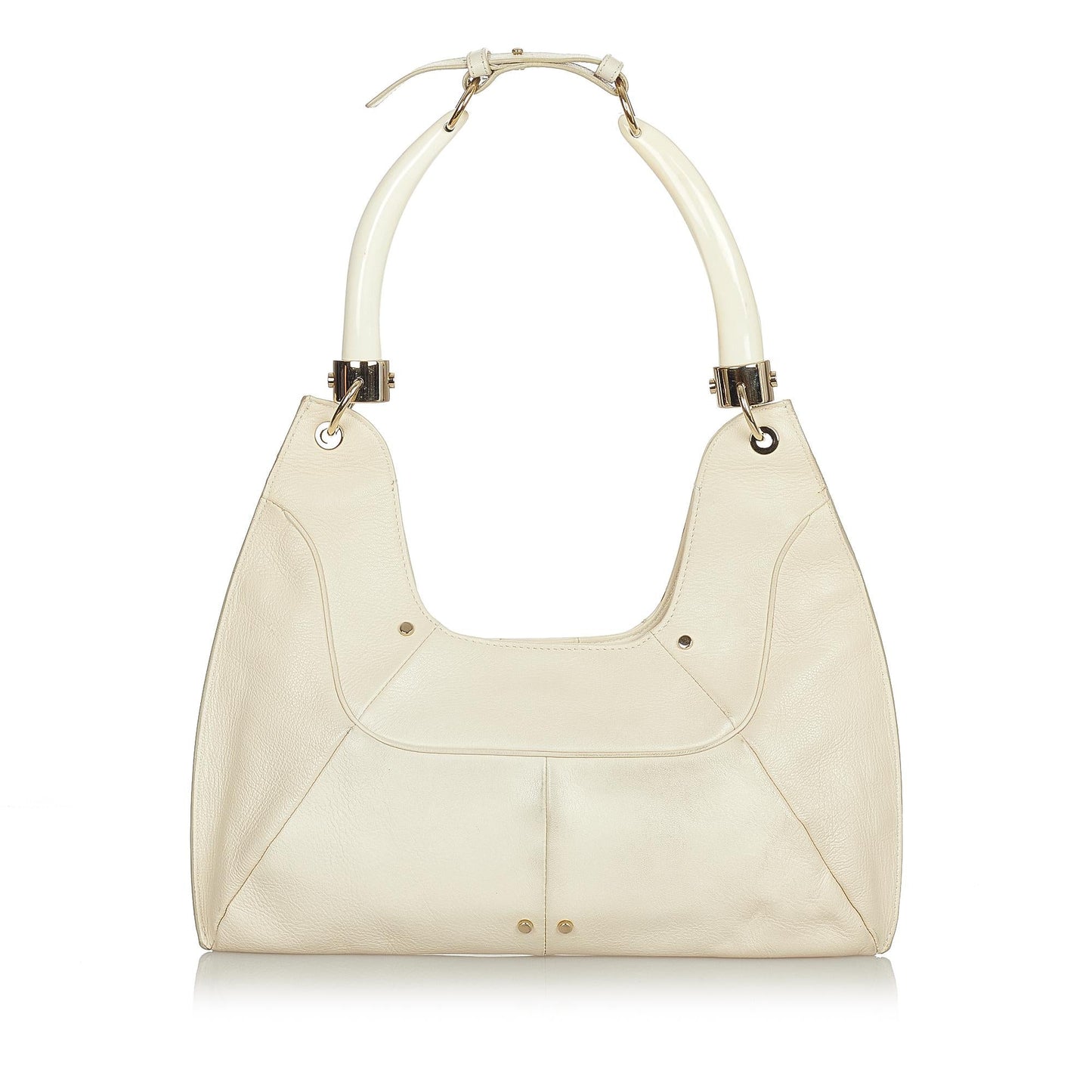 Saint Laurent Mombasa Double Horn Leather Shoulder Bag (SHG-24253