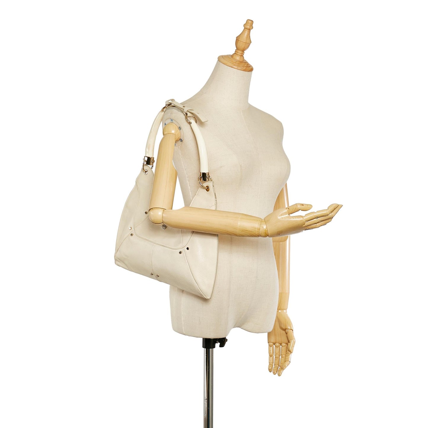 Saint Laurent Mombasa Double Horn Leather Shoulder Bag (SHG-24253