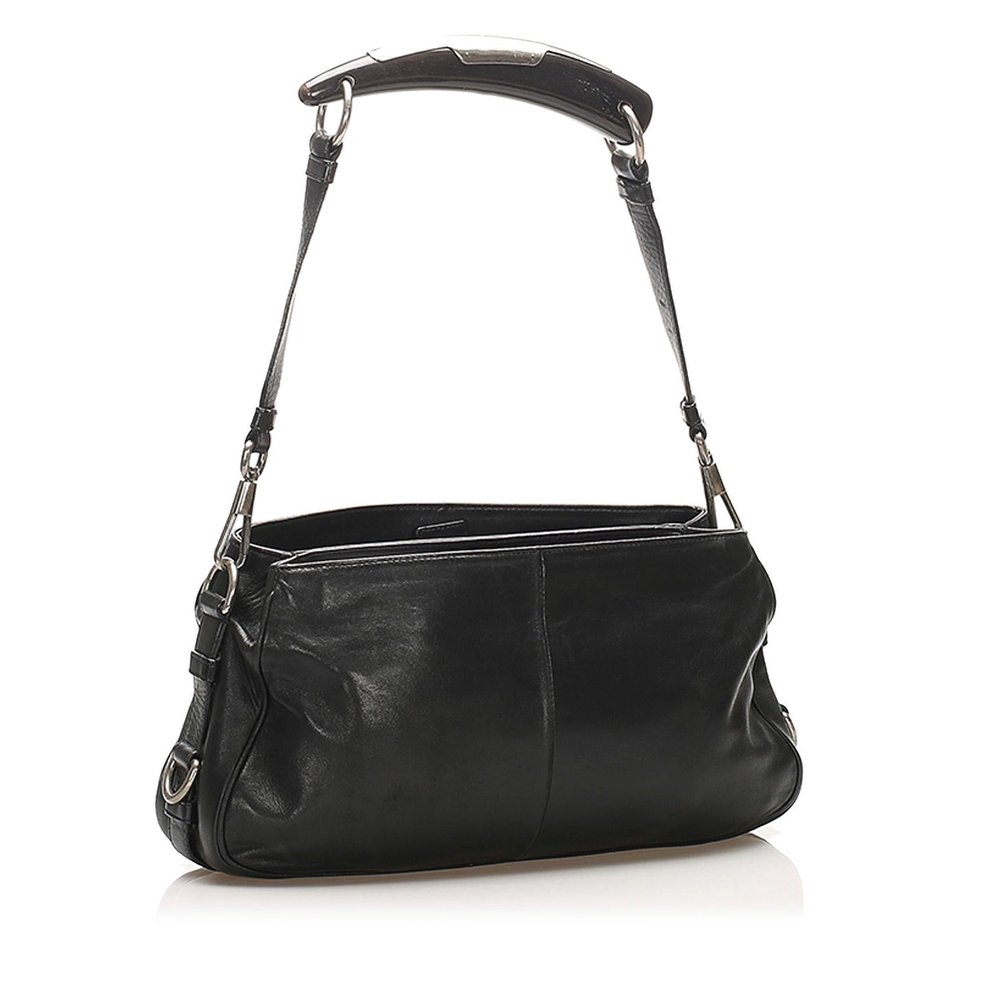Saint Laurent Mombasa Leather Shoulder Bag (SHG-22379