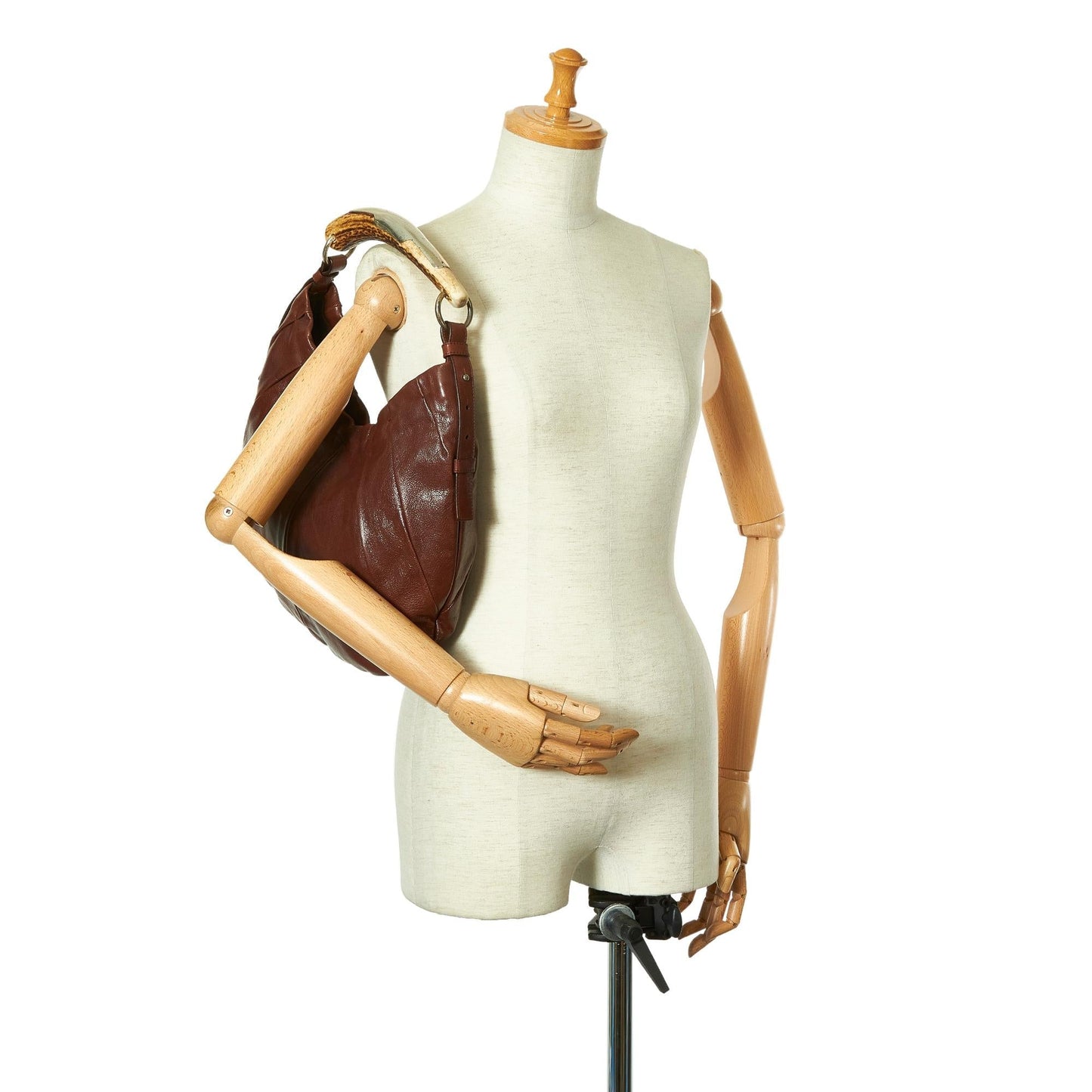Saint Laurent Mombasa Leather Shoulder Bag (SHG-26213