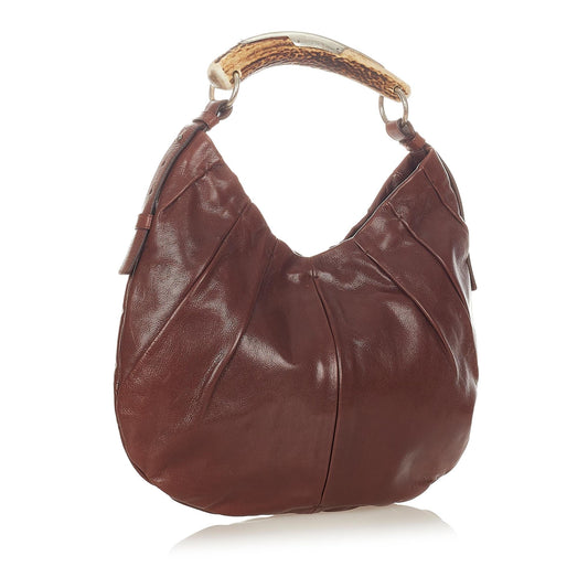 Saint Laurent Mombasa Leather Shoulder Bag (SHG-26213