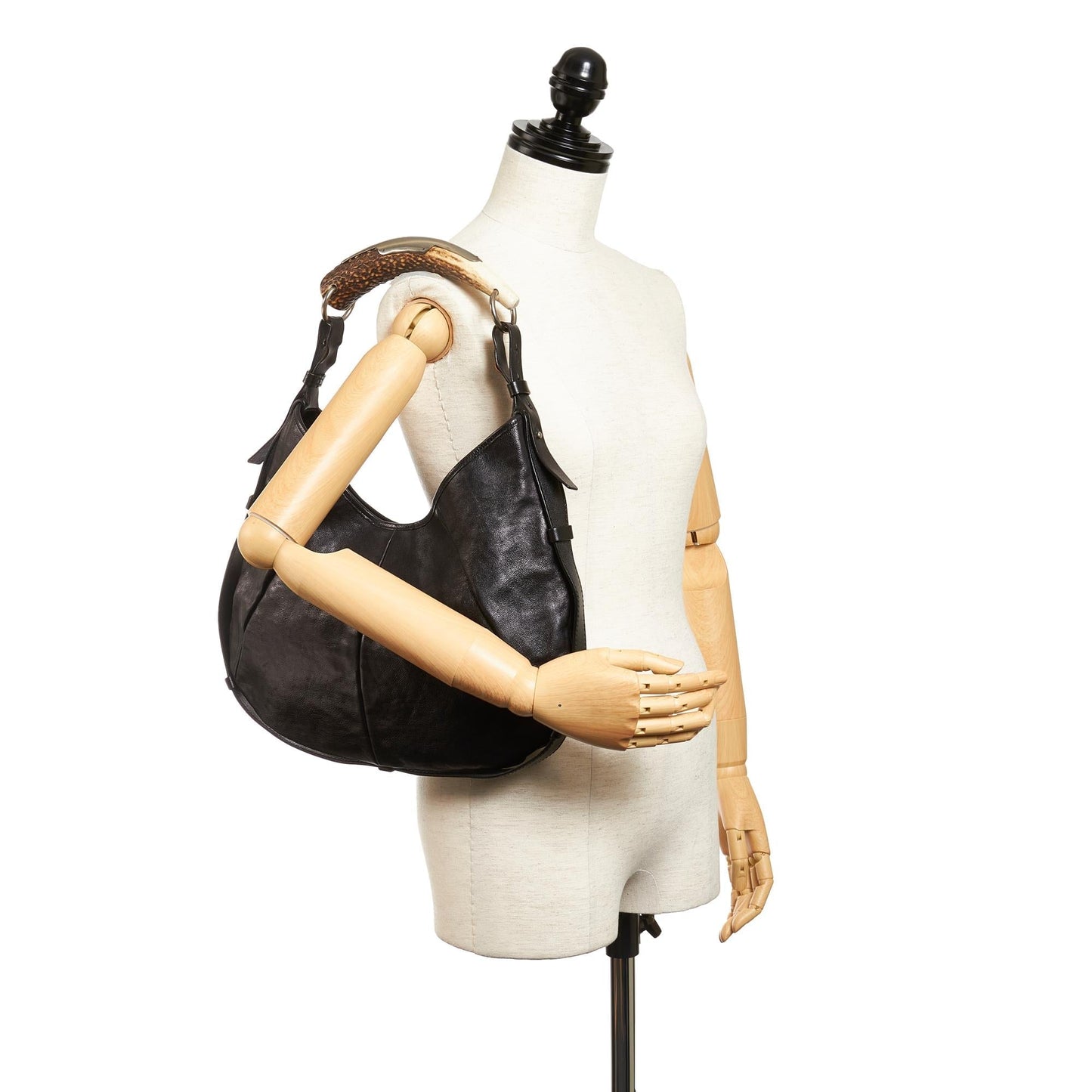 Saint Laurent Mombasa Leather Shoulder Bag (SHG-27088
