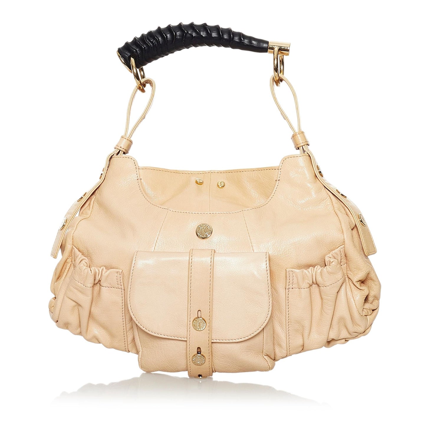 Saint Laurent Mombasa Leather Shoulder Bag (SHG-30544
