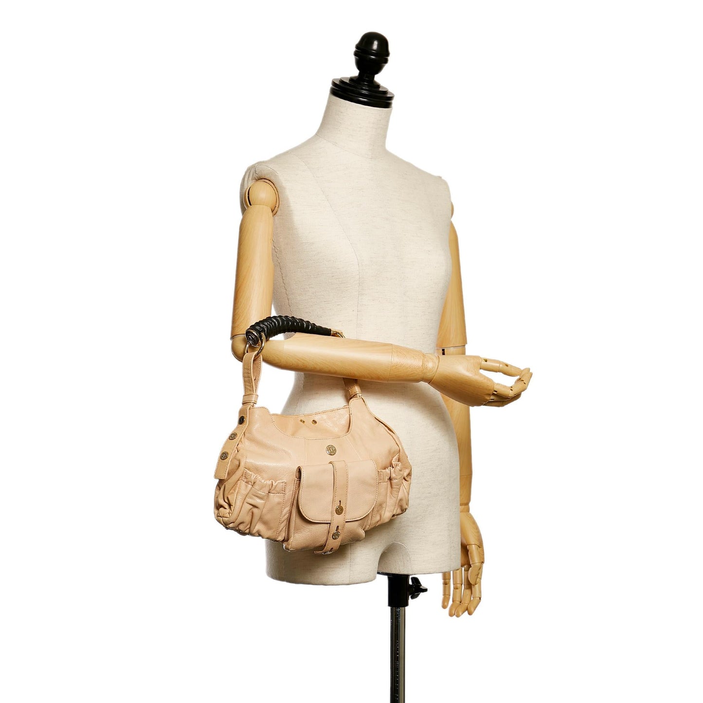 Saint Laurent Mombasa Leather Shoulder Bag (SHG-30544