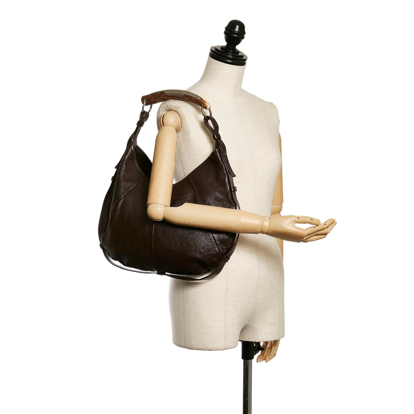 Saint Laurent Mombasa Leather Shoulder Bag (SHG-31287