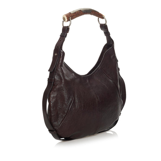 Saint Laurent Mombasa Leather Shoulder Bag (SHG-31287