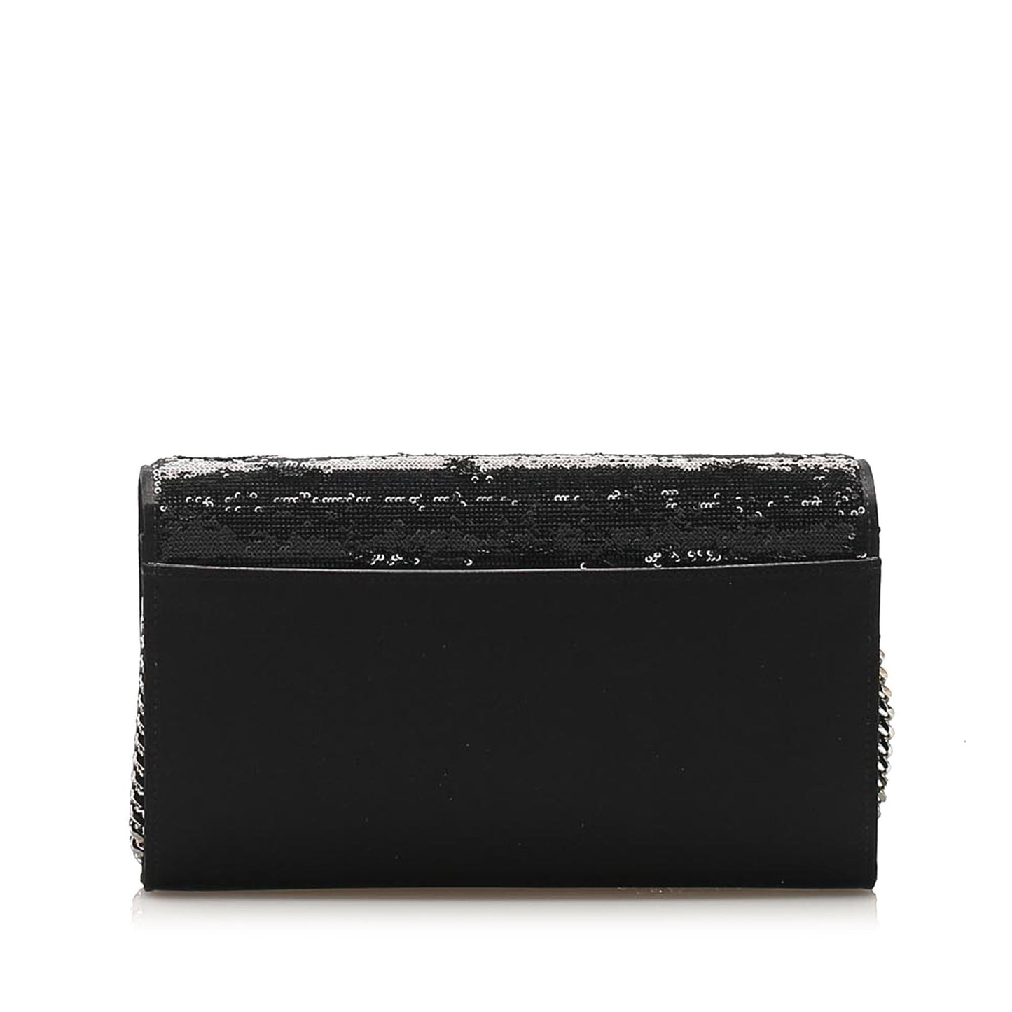 Saint Laurent Monogram Sequined Wallet on Chain (SHG-24959
