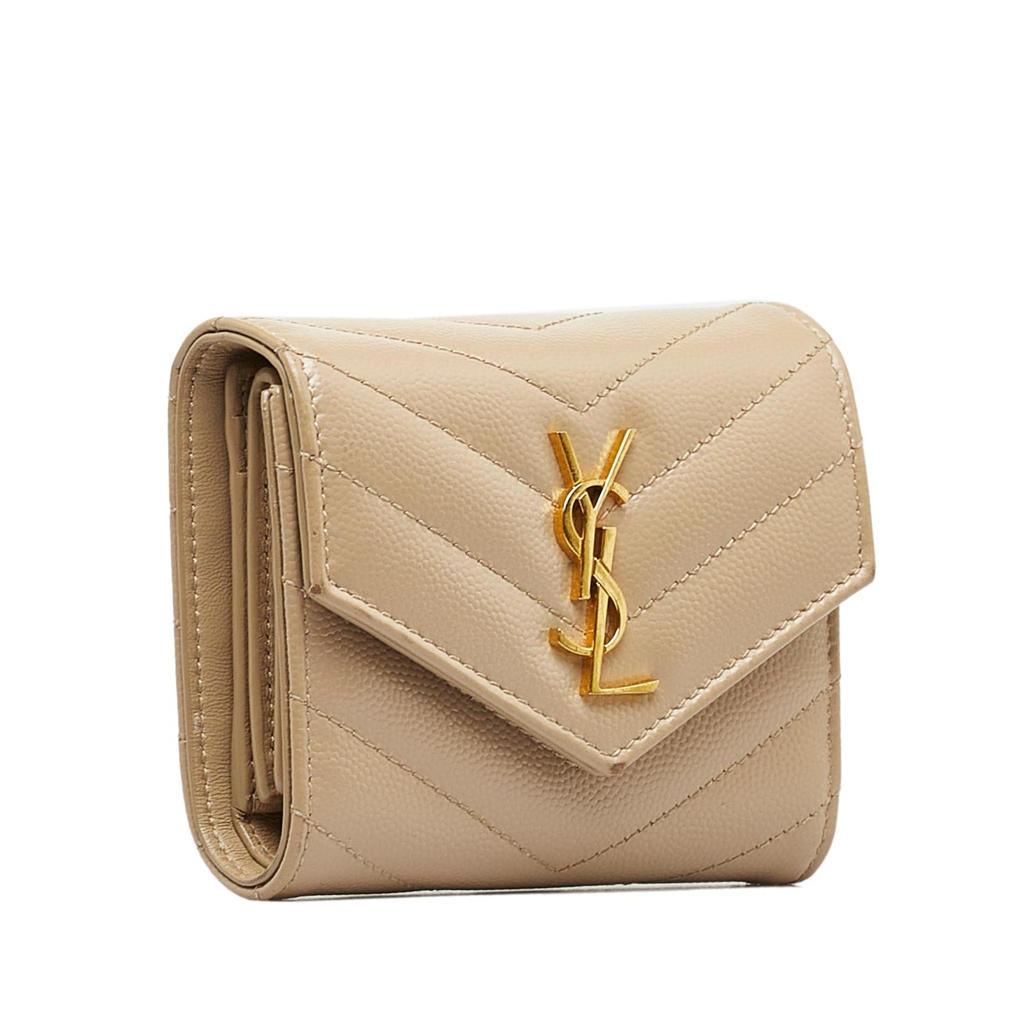 Saint Laurent Monogram V Stitch Wallet (SHG-tPcMVa