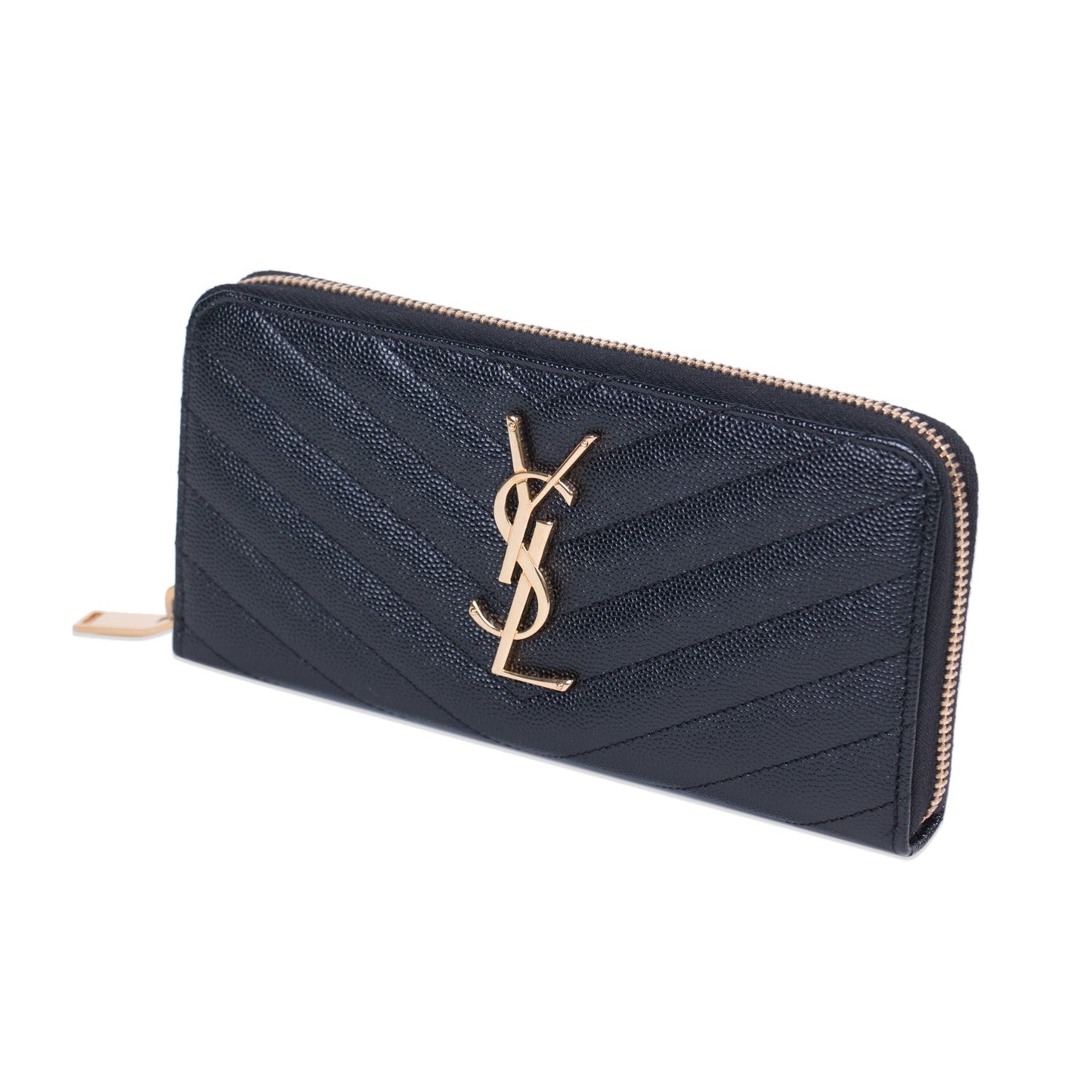 Saint Laurent Monogram Zip Around Wallet