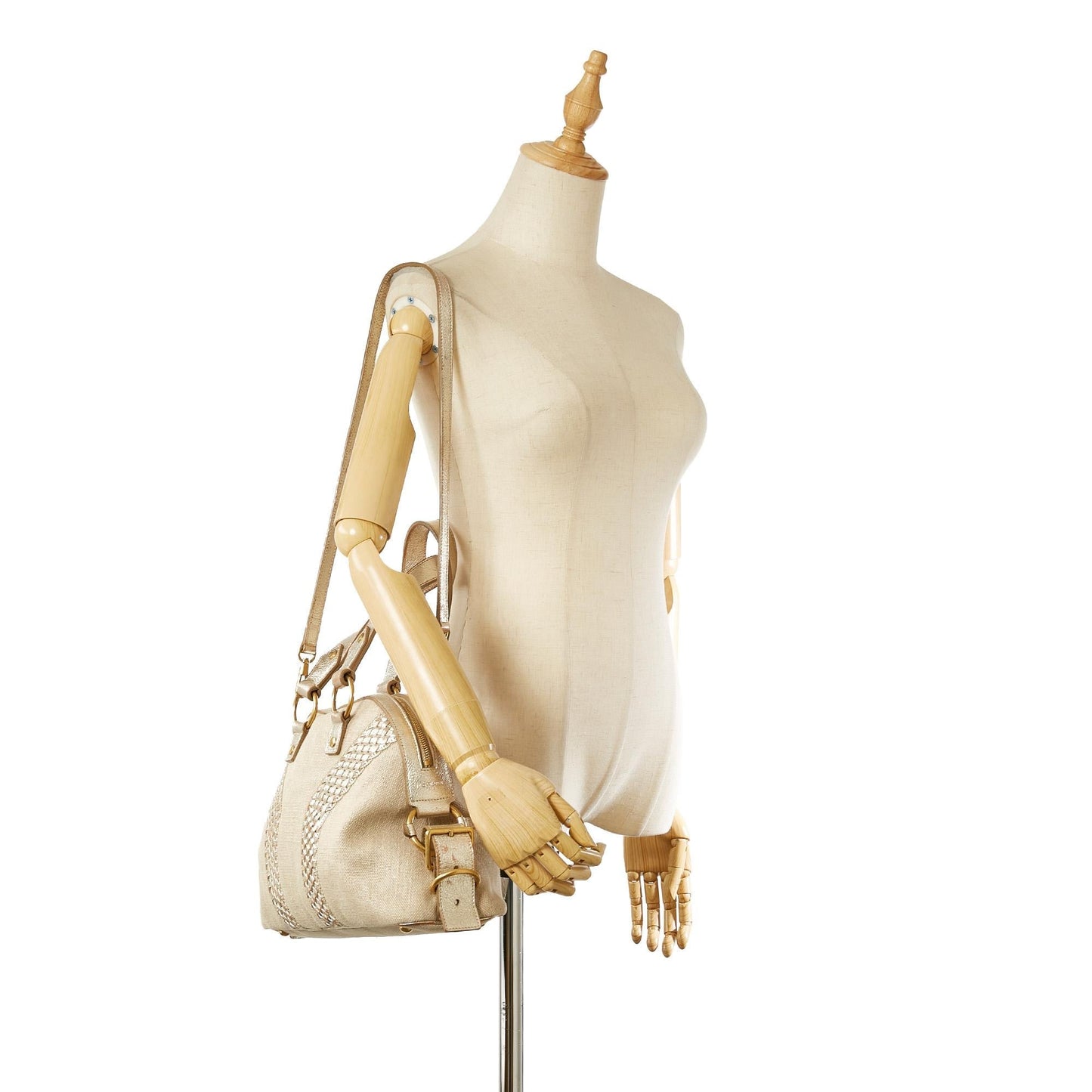 Saint Laurent Muse Canvas Satchel (SHG-22885