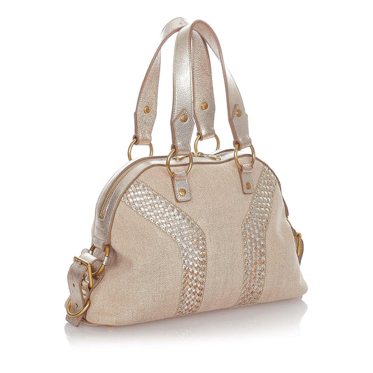 Saint Laurent Muse Canvas Satchel (SHG-22885