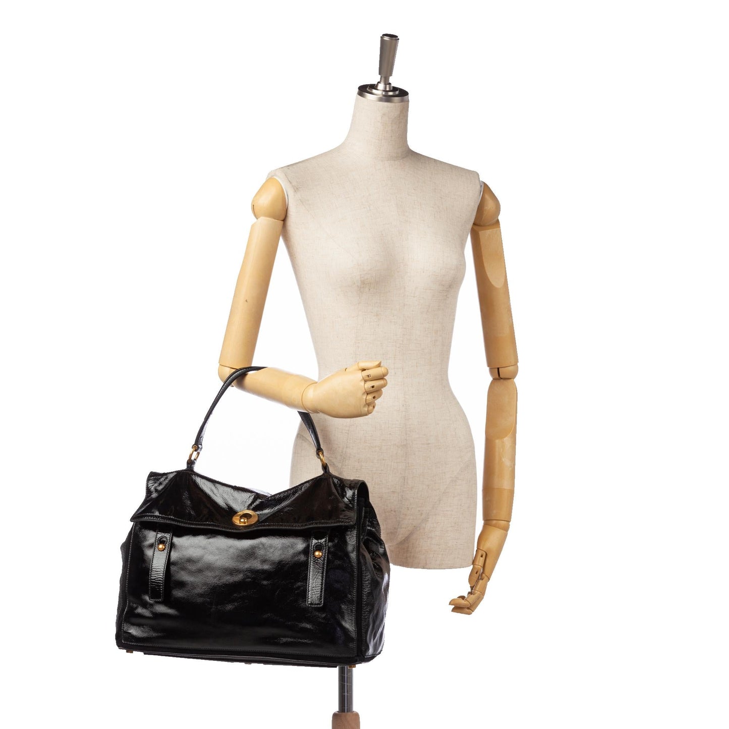 Saint Laurent Muse Two Patent Leather Handbag (SHG-22757