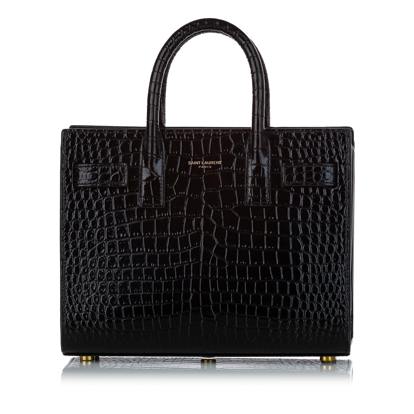 Saint Laurent Nano Sac De Jour Embossed Leather Satchel (SHG-25199