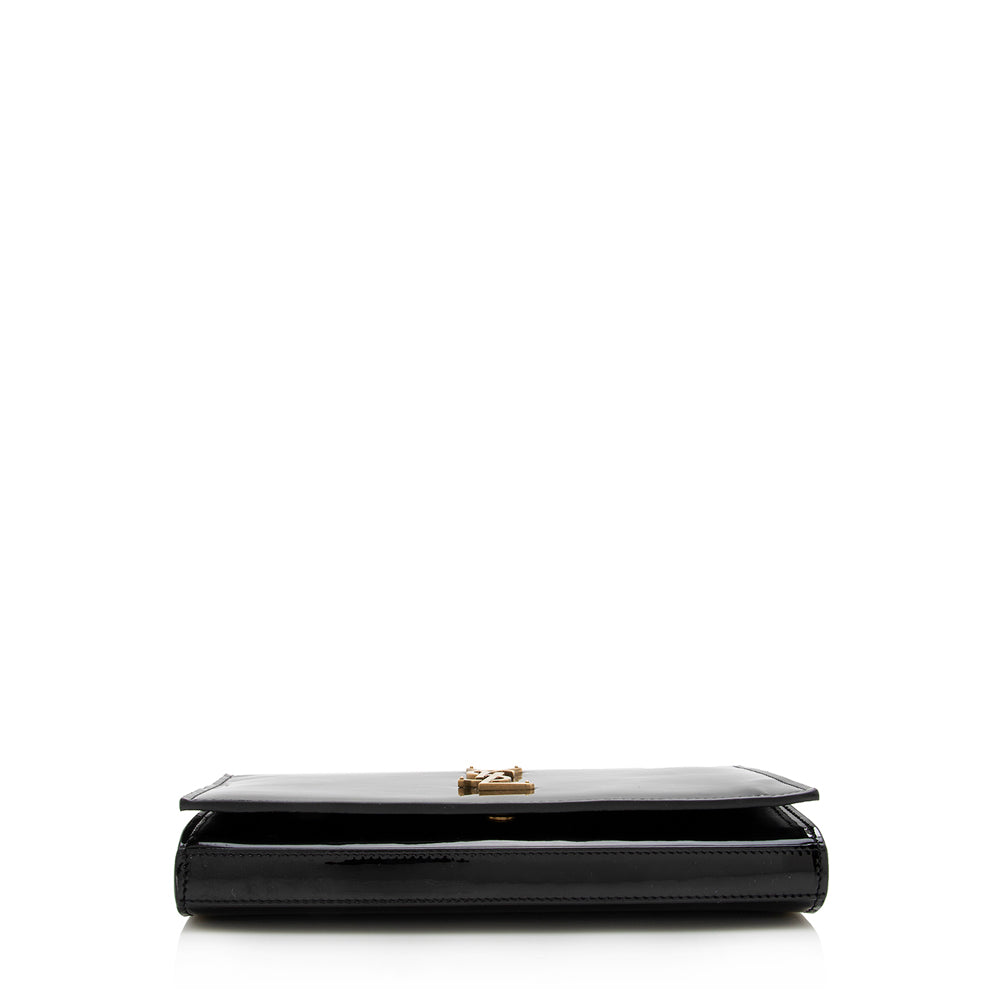 Saint Laurent Patent Calfskin Monogram Kate Wallet on Chain Bag 18096