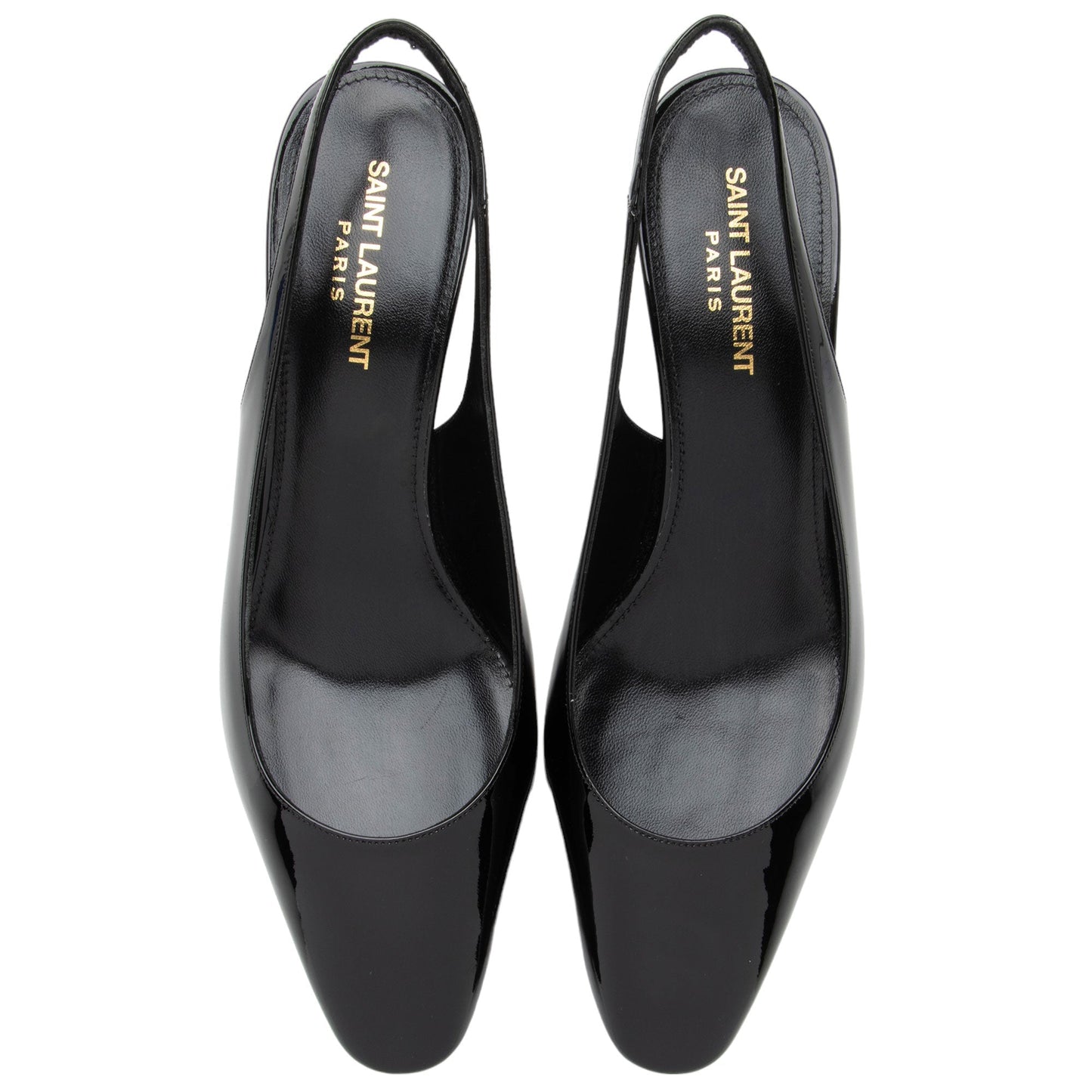 Saint Laurent Patent Leather Carole Slingback Pumps - Size 10 / 40 nC31aU