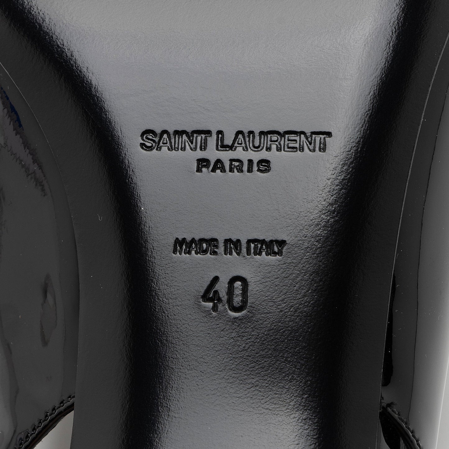 Saint Laurent Patent Leather Carole Slingback Pumps - Size 10 / 40 nC31aU