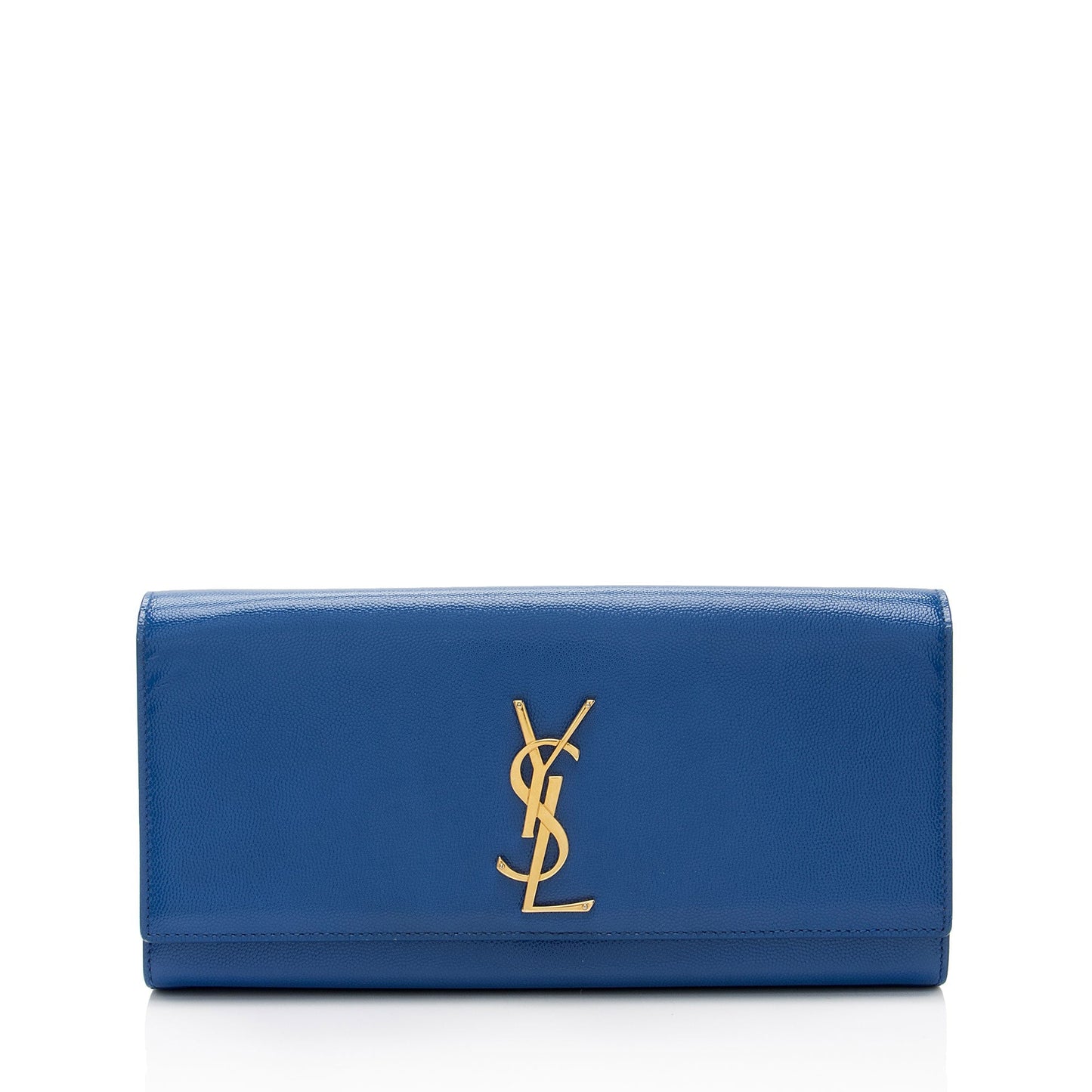 Saint Laurent Patent Leather Grain de Poudre Monogram Kate Clutch S0NwZU