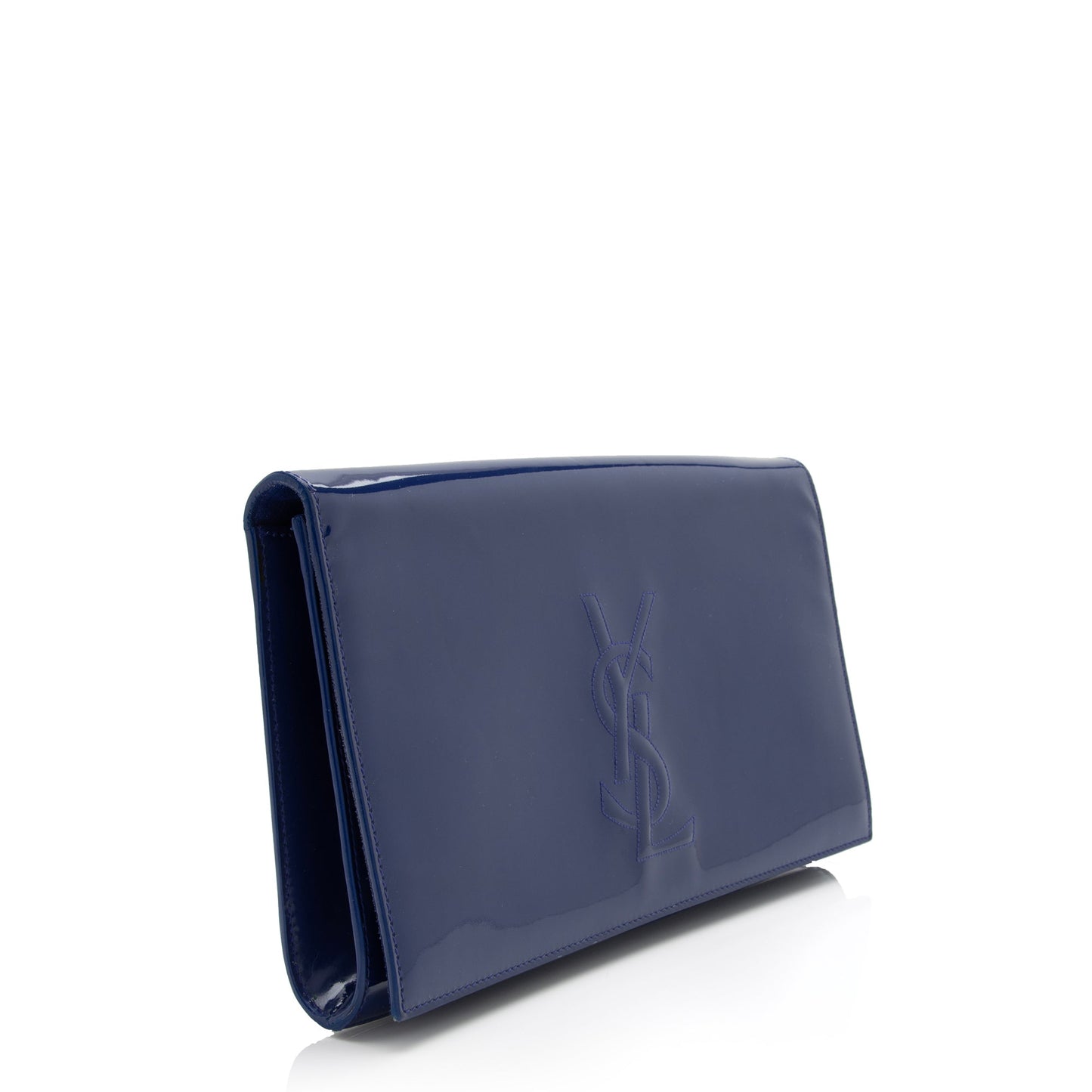 Saint Laurent Patent Leather Monogram Belle de Jour Large Clutch 23930