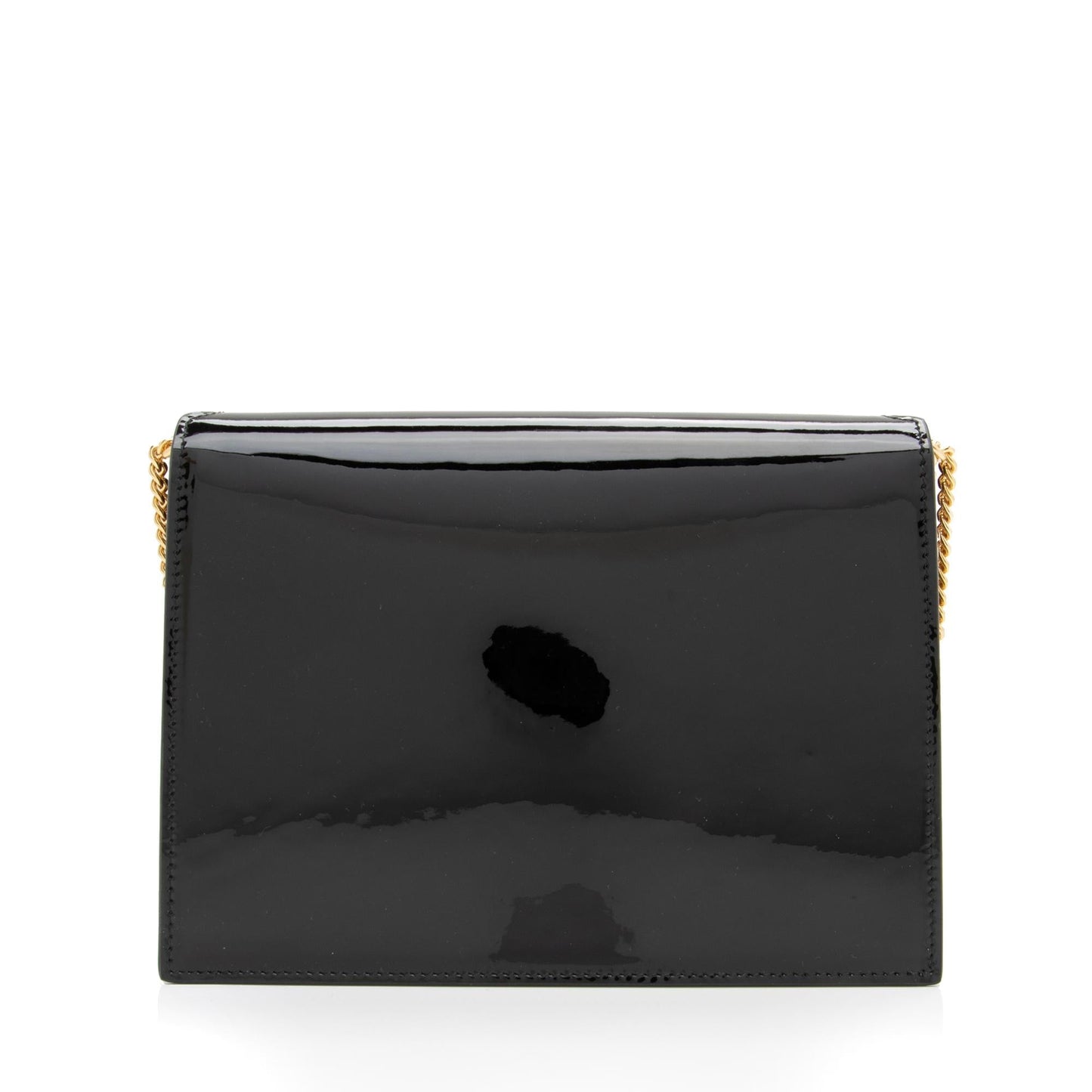 Saint Laurent Patent Leather Monogram Cassandra Medium Chain Bag 23411