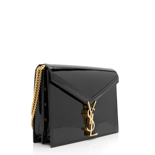 Saint Laurent Patent Leather Monogram Cassandra Medium Chain Bag 23411