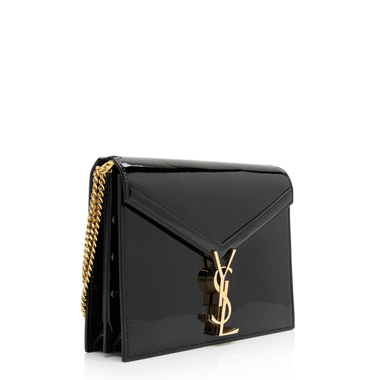 Saint Laurent Patent Leather Monogram Cassandra Medium Chain Bag 23413