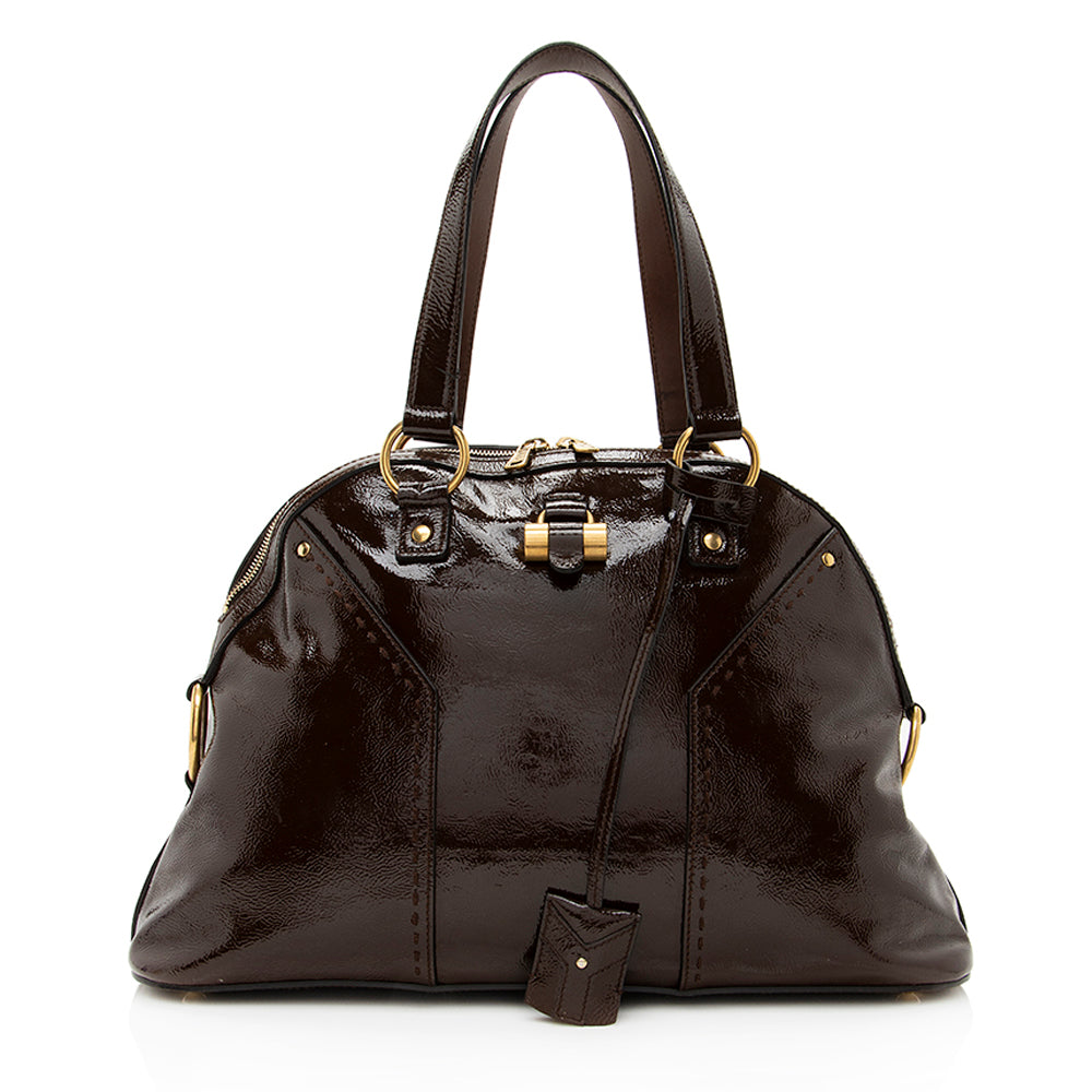 Saint Laurent Patent Leather Muse Large Satchel 19843