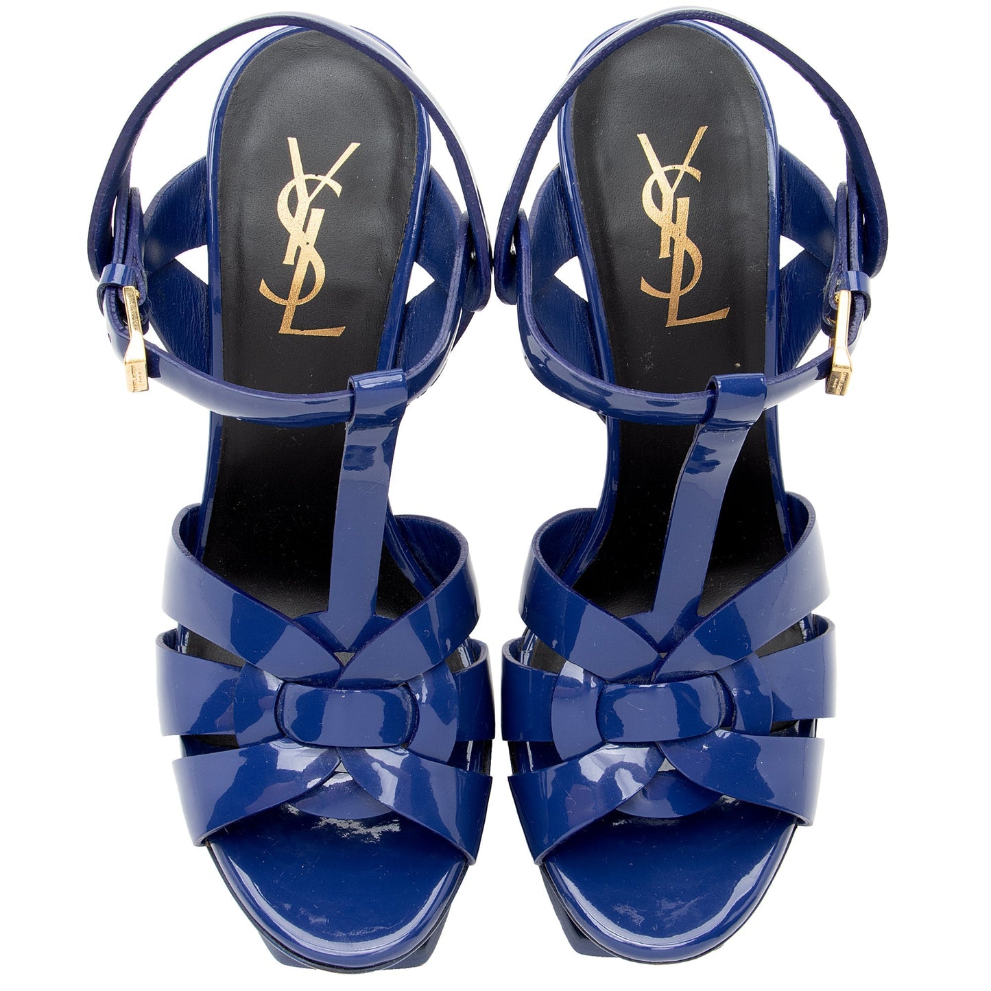 Saint Laurent Patent Leather Tribute Sandals - Size 6 / 36 22302