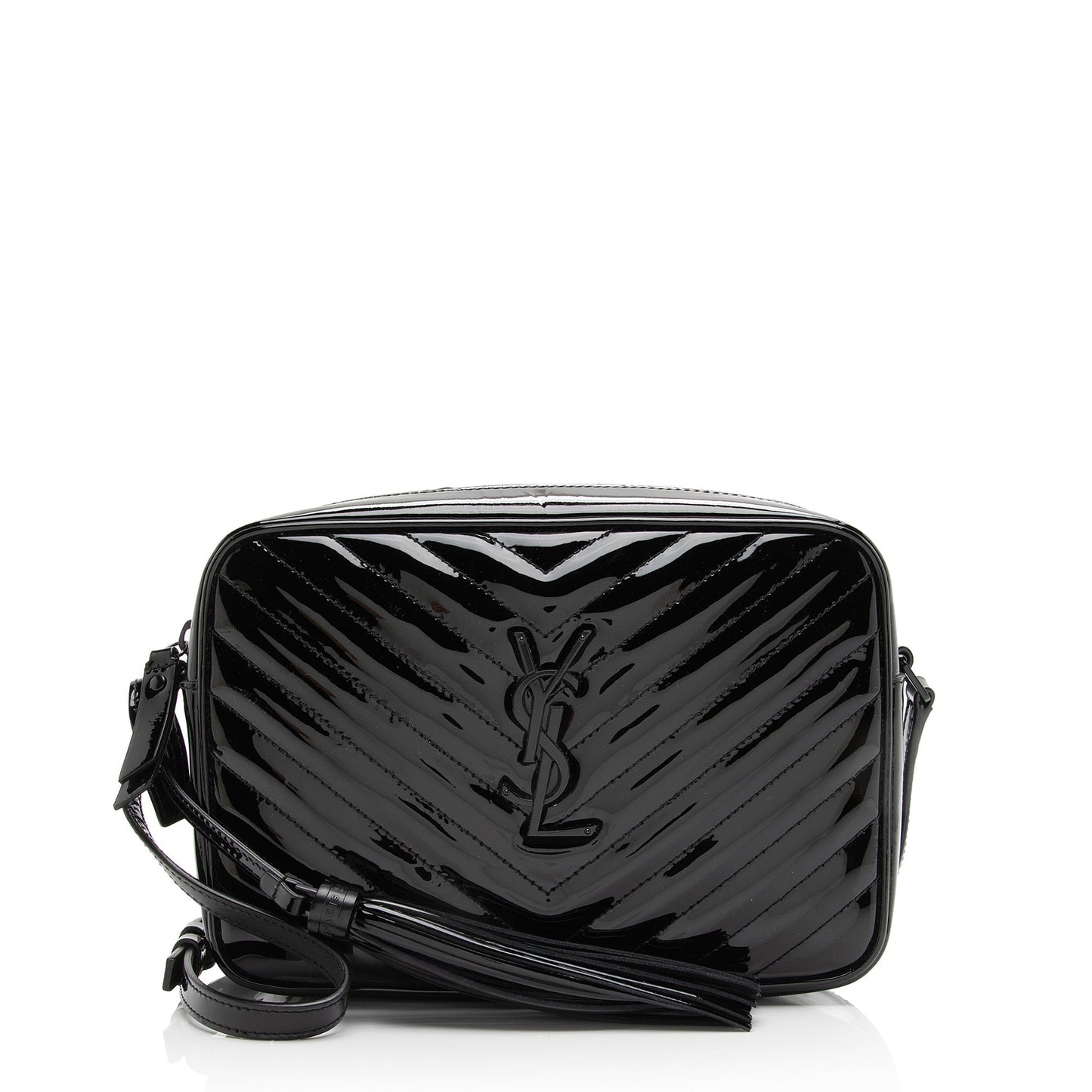Saint Laurent Matelasse Patent Leather Monogram Lou Camera Bag 23056